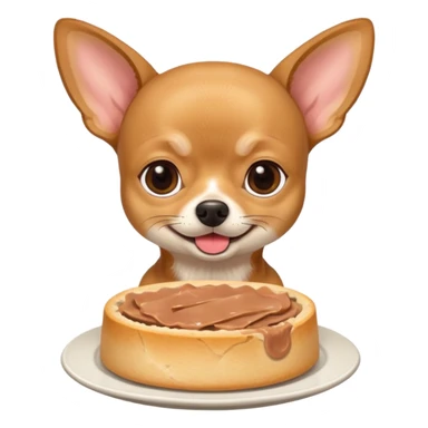 Chihuahua avec pâté  sticker