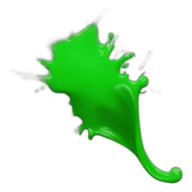 green paint splash sticker