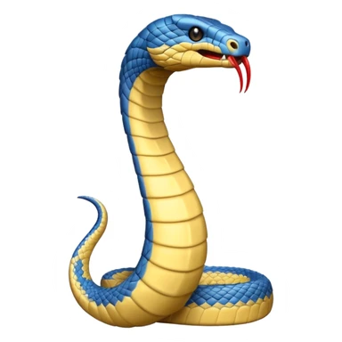 cobra is in its upright defensive posture sticker