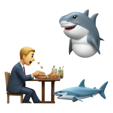 Man eating a shark eating a squirrel eating a duck eating a hippo sticker