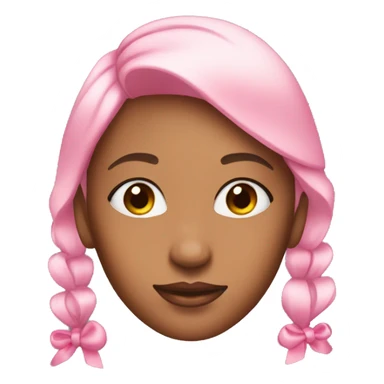 Woman that does her skincare with pink bow on her hair sticker