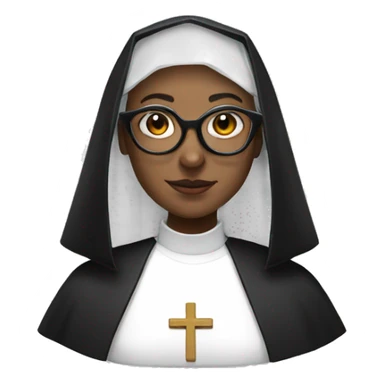 The nun with glasses sticker