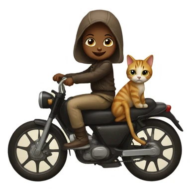 Baby riding a cat  sticker