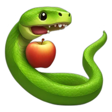Snake eating the apple sticker