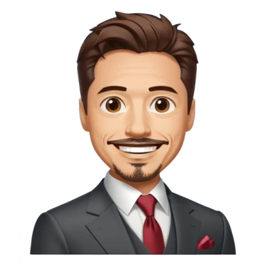 happy tony stark sticker