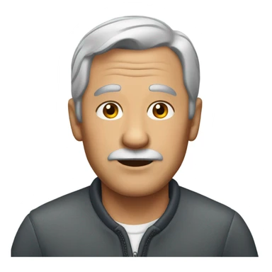 60 year old man short gray hair and no beard sticker