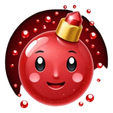 red glitter sleep Zzz sticker