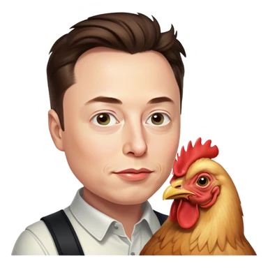 chicken elon musk sticker