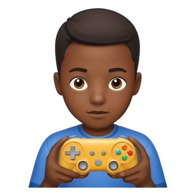 Black Boy holding a controller  sticker