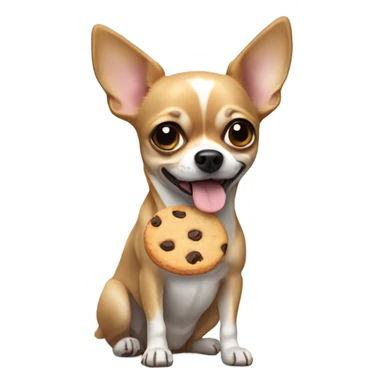 Chihuahua holding a cookie sticker