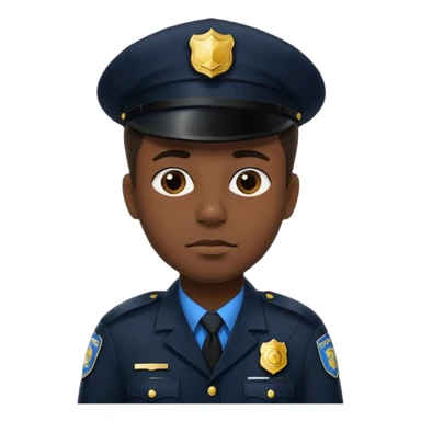 police officer black uniform sticker