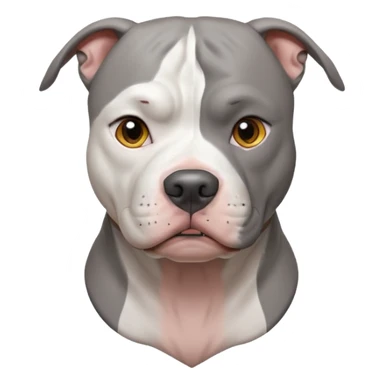 All grey face pitbull white chest sticker