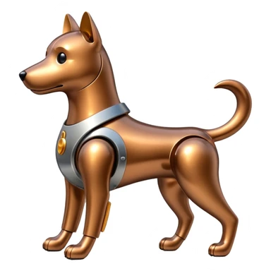 Robots Dog Bot – Mechanical dog with metal body, wagging tail sticker