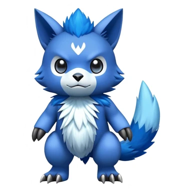 cute kawaii cool edgy futuristic Digimon-Fakemon-animal full body sticker