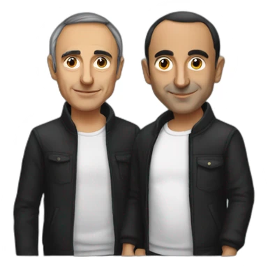 Eric Zemmour et son ami de couleur noir sticker