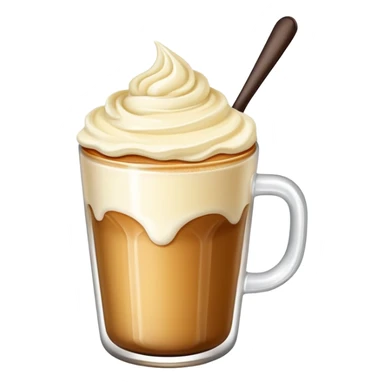 Café bonito con crema batida  sticker