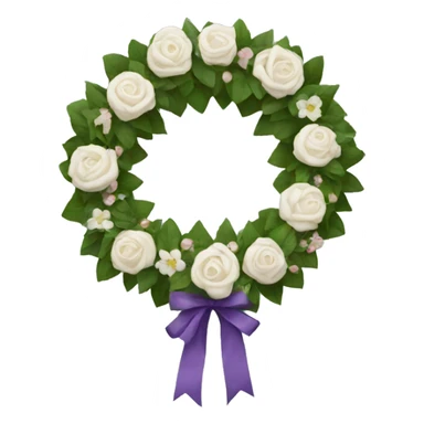 Funeral wreath with square shape sticker