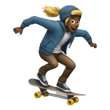 person riding a skateboard sticker