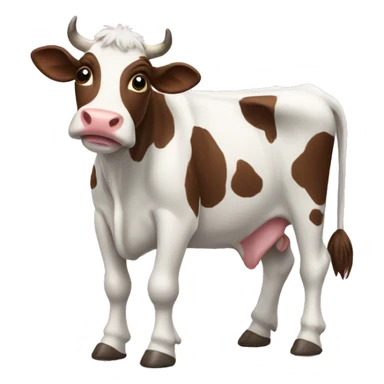 Cow wearing flip flops sticker