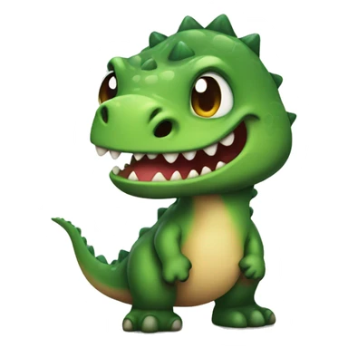 Cute evil dino sticker