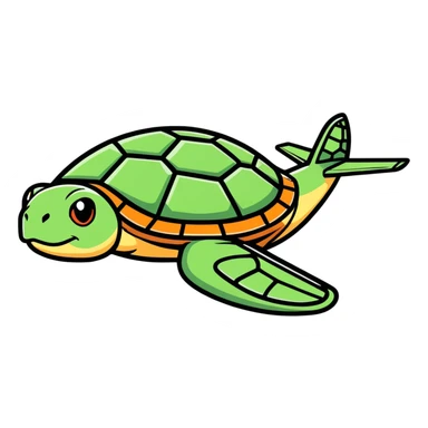 Airplane turtle sticker