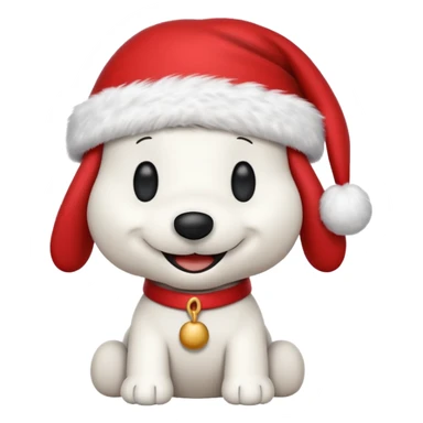 Snoopy wearing and Christmas hat sticker