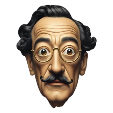 Hyperrealist Salvador dalí take a picture sticker