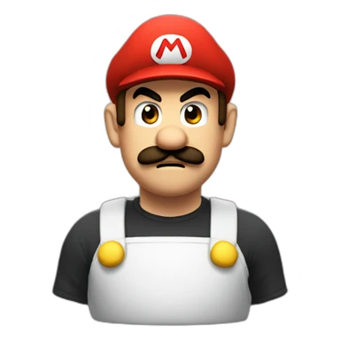 Mario, but he's moderately angry sticker