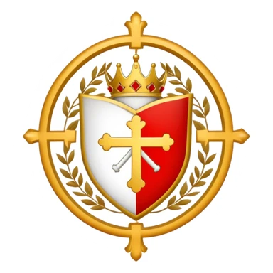 Pope's emblem with a touch of red sticker