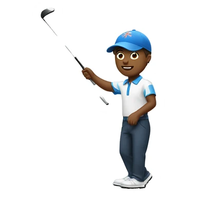 summer olympics boy golfing sticker