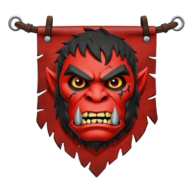 orc war banner sticker