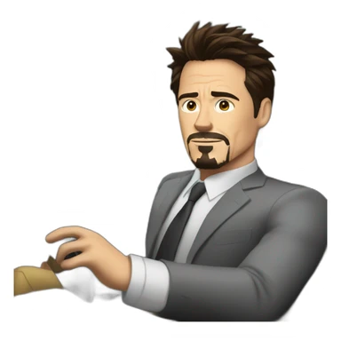 Tony Stark driving a car sticker