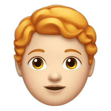 fat ginger girl with short hair sticker