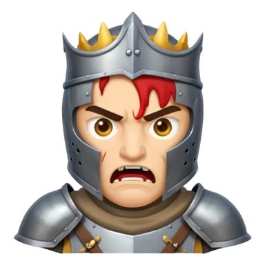 A knight in rage sticker
