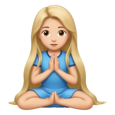 Girl on her knees sticker