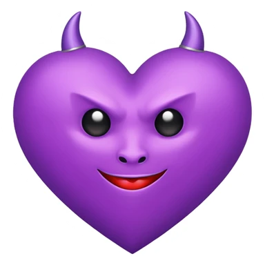 devil solitaire symbol heart purple sticker