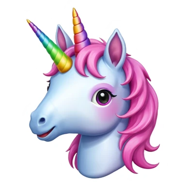 happy smiling unicorn sticker