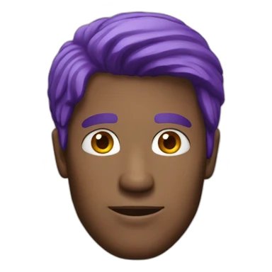 A man with purple hair sticker