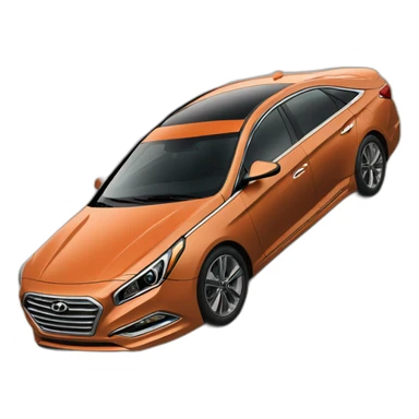 Vehículo hyundai sonata color naranja  sticker