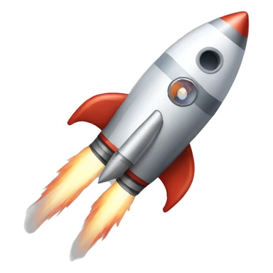 A cool rocket emoji sticker