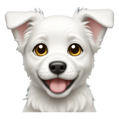 Malashi white puppy sticker