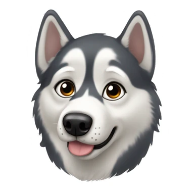 Husky doodle dog floppy ears sticker