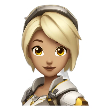 Mercy overwatch with wings sticker