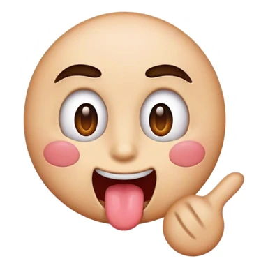 emoji raising one eyebrow and sticking tongue out sticker