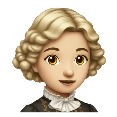 
young girl in 19th century costume sticker