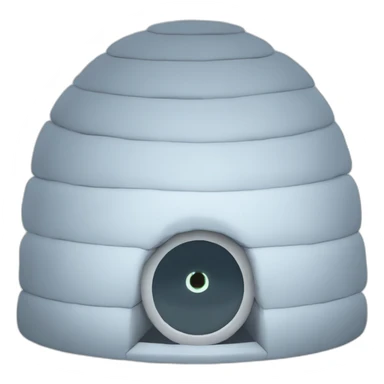 igloo with eyes outside sticker