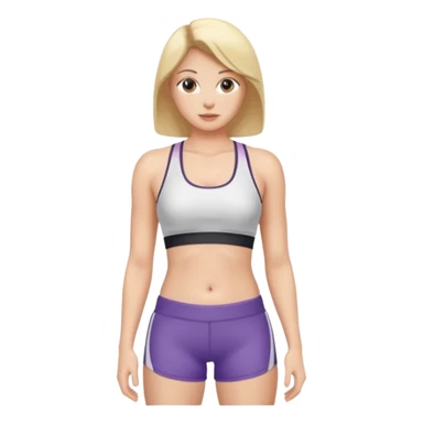 female torso with sports bra and shorts sticker