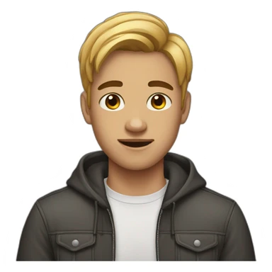 19 years old man with middle part haircut sticker