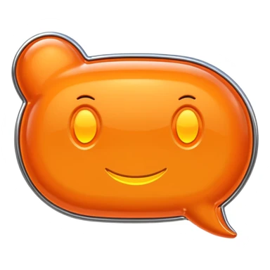 Orange chat bubble, CNC controller inside sticker