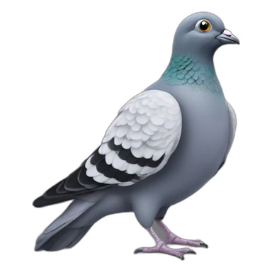 pigeon with a pen sticker